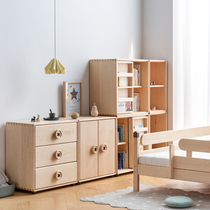 Upper shaped child in the growing locker childrens combination bookcase shelf full solid wood stackable combination cabinet hard maple