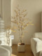 Loushujia Artificial Green Plant Hanging Clock, High-End Light Luxury Indoor Living Room Cream Style Decoration, Simulated Fake Plant Ornament