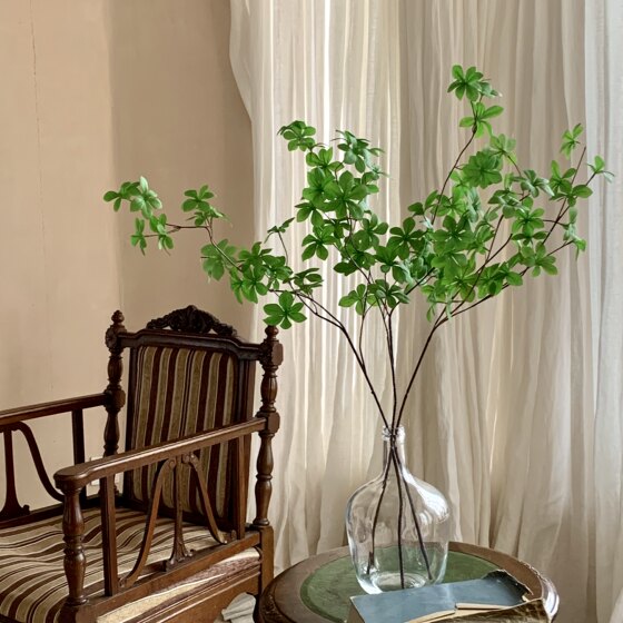 Loushujia Artificial Plant Hanging Clock Home Simple Fake Green Plant Vase Clothing Store Nordic Style Desktop Decoration