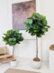 Loushujia Artificial Green Plant Lollipop-Shaped Ficus Lyrata Large Potted Plant for Living Room Indoor Decoration Fake Tree Artificial Plant