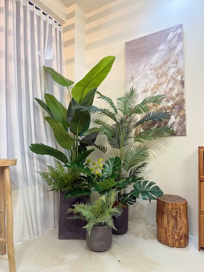 Loushujia Artificial Green Plant Landscaping under the Stairs Indoor Landscape Combination Decorative Ornaments Micro Landscape Fake Plant Tree