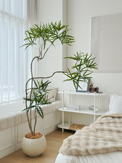Lou Xia's large-scale simulated green plant peacock wood indoor living room floor-standing bionic fake tree plant landscaping decorative ornaments