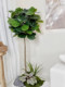 Loushujia Artificial Green Plant Lollipop-Shaped Ficus Lyrata Large Potted Plant for Living Room Indoor Decoration Fake Tree Artificial Plant