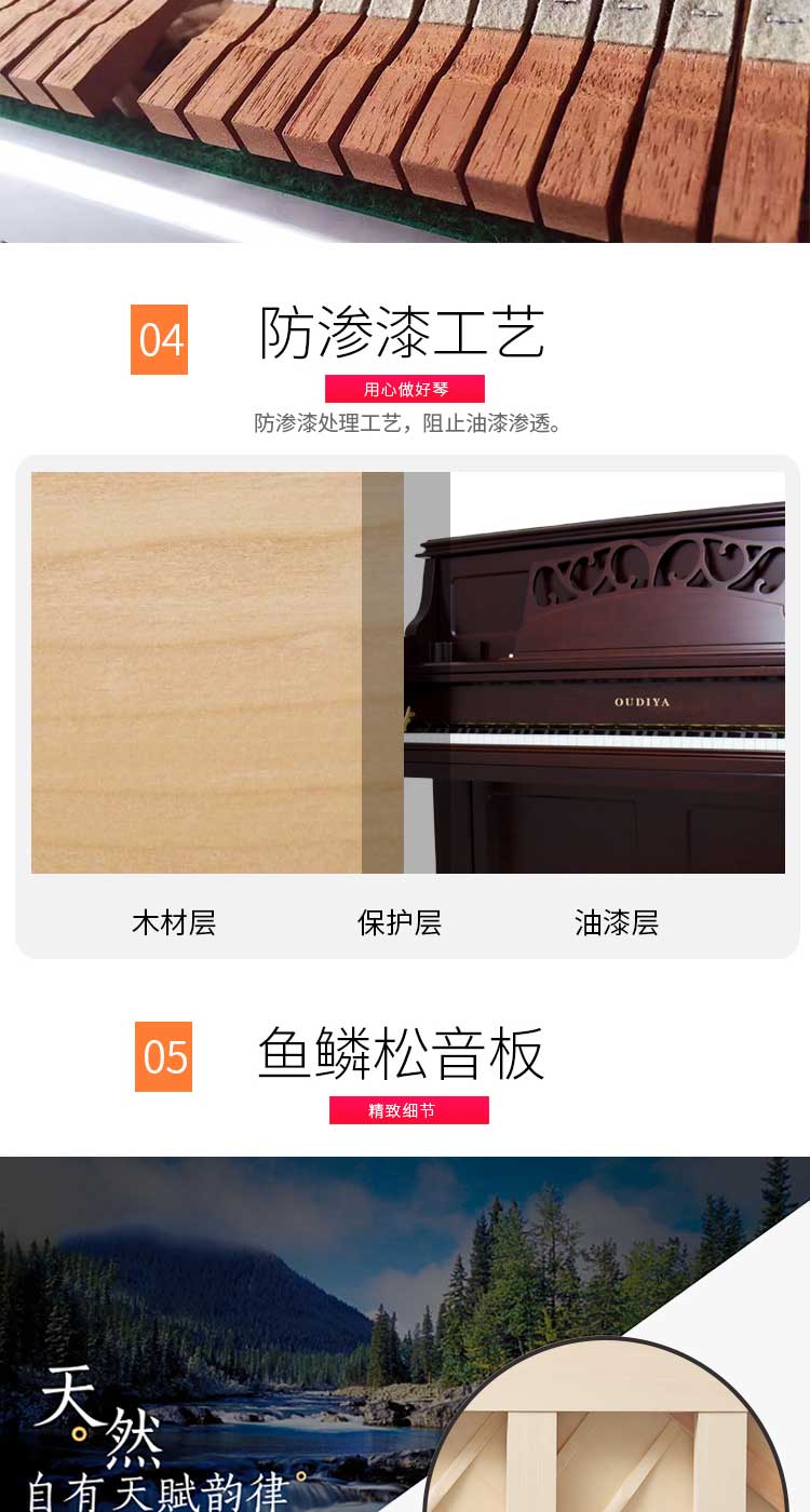 Đức Ou Diya 125 mới nhập 88 phím chuyên nghiệp gia đình chơi đàn piano chính hãng mới bắt đầu đàn piano cơ