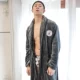Flannel robe nam mùa đông dày san hô lông cừu áo choàng tắm áo choàng nam đồ ngủ thoải mái mùa thu và áo choàng dài mùa đông quần áo ngủ nam