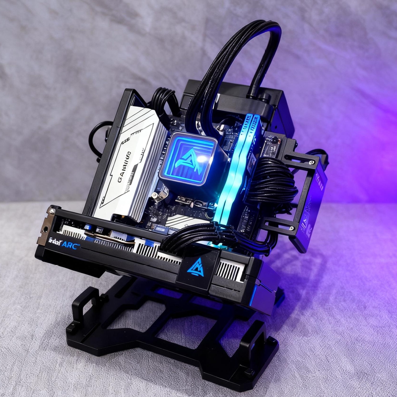 A45 All-Aluminum Alloy 6061Cnc Black Anodized Cool Itx Open Chassis A45 All-Aluminum Alloy 6061Cnc Black Anodized Cool Itx Open Chassis