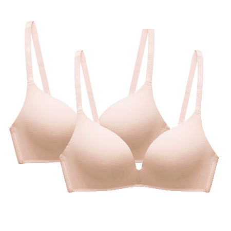 Skin Color 2 Piecesma'am Underwear Wireless  Bras Japan sexy Smooth surface No trace Gather together comfortable Frivolity paragraph Athletic Underwear