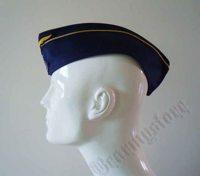 Bundeswehr Air Force Blue Boat Cap Black & White Red Color Embroidered Emblem Ship Cap Fly Eagle Boat Type Hat Costume Cool