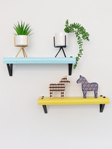Nordic bedroom room wall decoration rack wall hanging non-hole hanging wall rack iron display rack