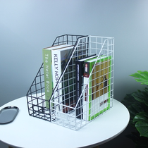 Creative Nordic retro iron desktop storage rack bookshelf File magazine storage box office rack accessories