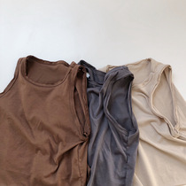 Fuku Color Department Art Fan Korea Men and women Childrens baby Soft glutinous Senses No sleeve vest T-Shirt 2022 Summer