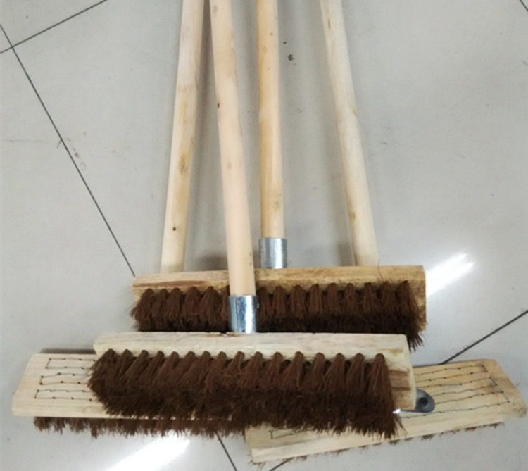 Industrial brush wash car brush long handle brown brush wash coagulation car brush clean brush large wooden handle floor brush