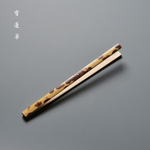 Mei Fei bamboo natural pattern tea clip Baolianhua special bamboo tea cup clip tea ceremony clip Liujunzi tea ceremony accessories