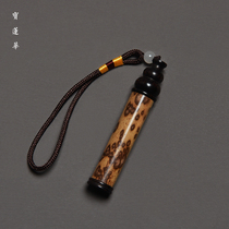 Treasure Lotus Selection Plum Deer Bamboo Toothpick Cylinder Black Sandalwood Hyacinth Head Tea Pass to Play With a Fragrant Cylinder Toothpick Box barrel