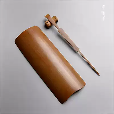 Mirror polished old bamboo three-piece Tea Tea Tea Tea Needle tea plucking tea clip bamboo layer rack four-piece tea ceremony accessories