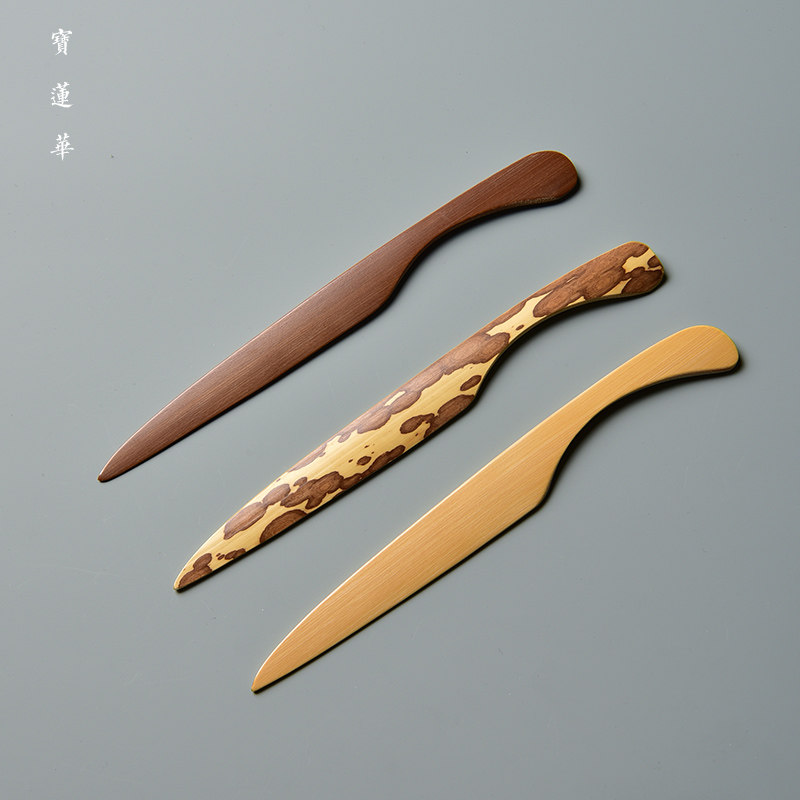 Bamboo Cut Paper Knife Plum courtesas Bamboo Tea Knife Tailor Made of Knife Opener Knife Wenfang House Knives Open Tea Knife Tea Dao Zero Deserve