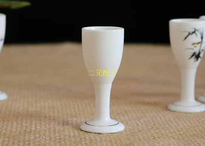 Rượu vang trắng thủy tinh nhỏ thủy tinh gốm tinh linh cốc 10 ml rượu vang hoa mẫu đơn màu xanh tùy chỉnh cộng với logo