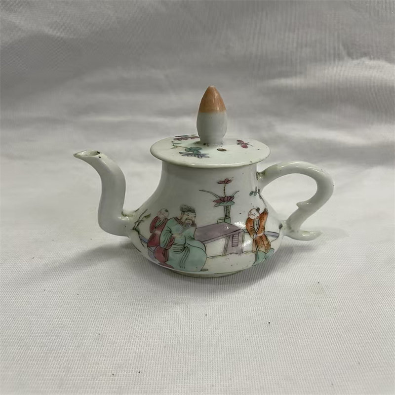 清代同治粉彩人物小酒壶(价格优惠，品种丰富）古董瓷器