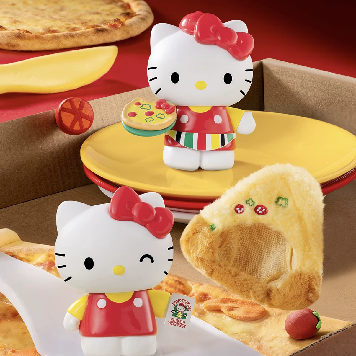 MINISO Hello Kitty Pizzeria Diary Series настольная модель-слепая коробка милый периферийный