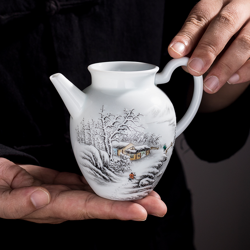 Jingdezhen ceramic hand - made manual jade snow mud points fair keller of tea is tea tea, kungfu tea accessories