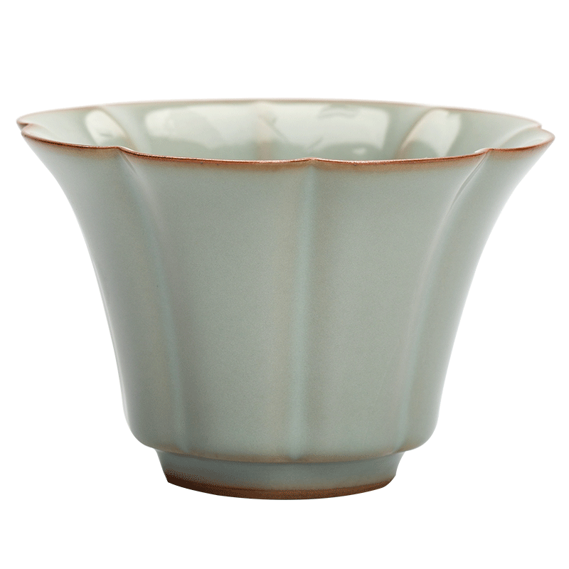 Owl up jingdezhen tea set your up manually open the slice porcelain glaze master cup single CPU kung fu tea cup flower cup