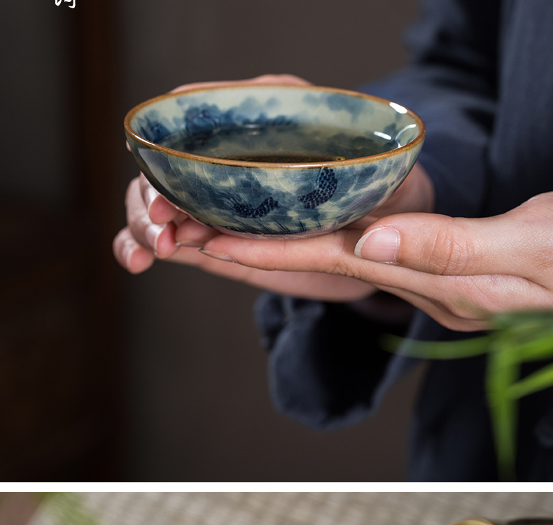 The Owl up jingdezhen blue and white clay maintain the collection tea cups yunlong perfectly playable cup drawing master sample tea cup