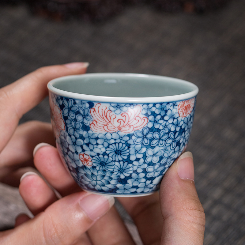 Owl up porcelain hand - made all the pattern ceramic tea set small cup the draw master kung fu tea cups cup single CPU