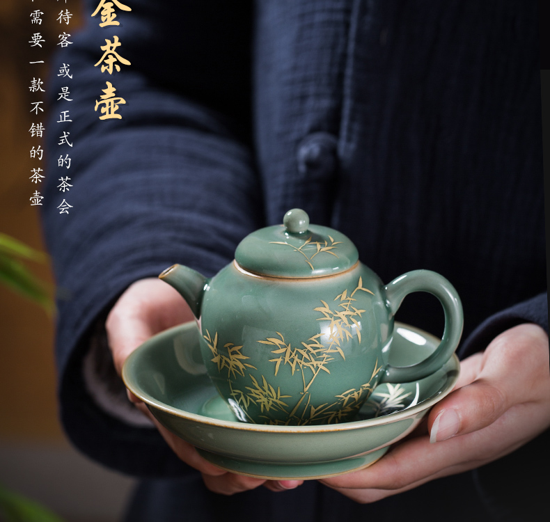 The Owl up jingdezhen tea name plum green mercifully girls, checking ceramic teapot hand - made dry mercifully kung fu tea pot