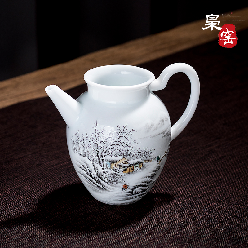 Jingdezhen ceramic hand - made manual jade snow mud points fair keller of tea is tea tea, kungfu tea accessories