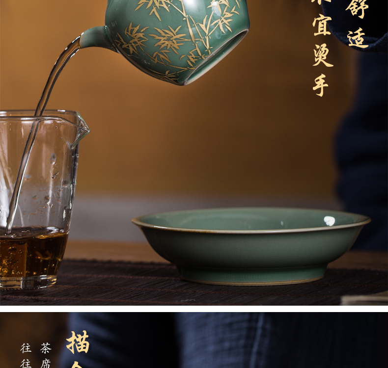 The Owl up jingdezhen tea name plum green mercifully girls, checking ceramic teapot hand - made dry mercifully kung fu tea pot