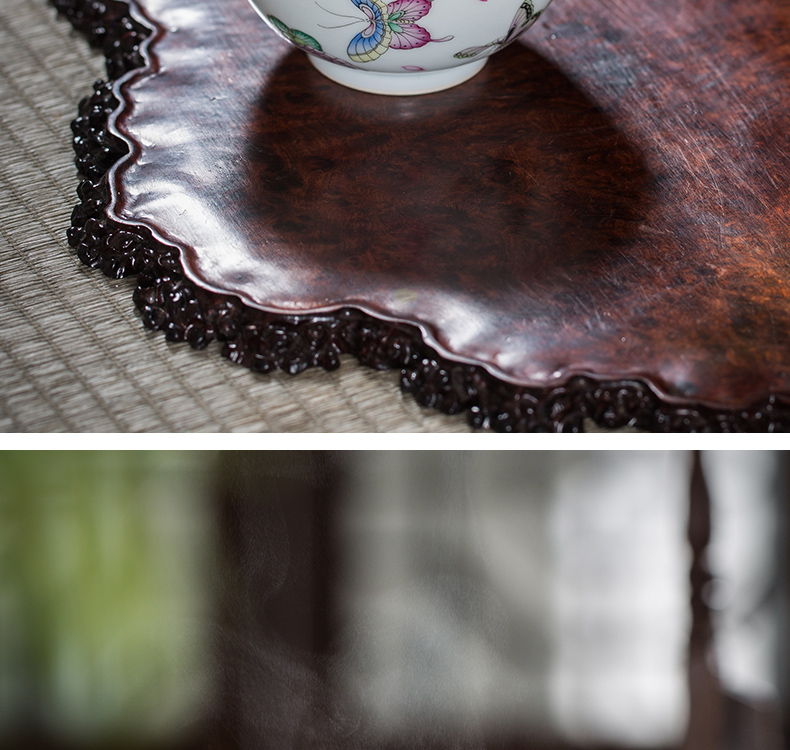 The Owl up jingdezhen tea masters cup draw with enamel butterfly single CPU checking ceramic sample tea cup
