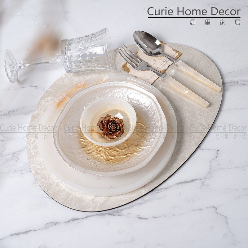 Designer High-End Tableware, Soft Furnishings Paired with Jade Plate Set, Afghan Jade Plates with a Sense of Sophistication Designer High-End Tableware, Soft Furnishings Paired with Jade Plate Set, Afghan Jade Plates with a Sense of Sophistication