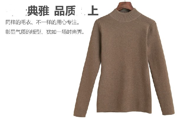 2018 mô hình vụ nổ mùa đông cộng với nhung dày đồ lót nhiệt dài tay áo đáy co giãn áo len nữ nửa áo len cao cổ áo len cổ tròn