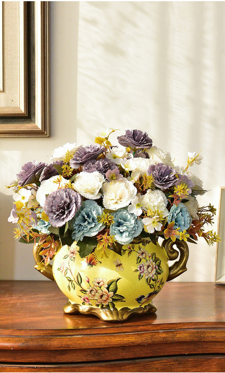 American vase dried flower flower arranging European ceramic household Angle of what decorative furnishing articles, the sitting room porch table flower decoration