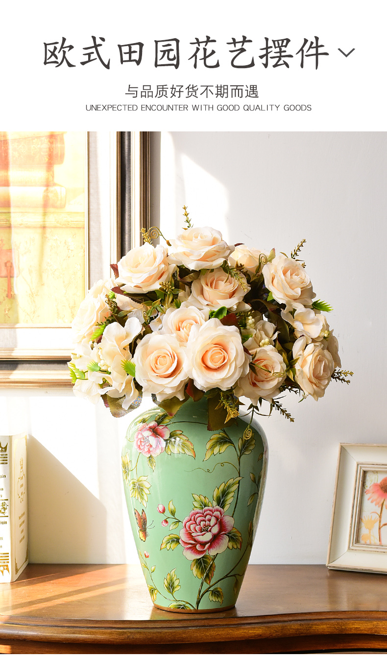 European ceramic vases, flower arranging American TV ark, wine restoring ancient ways furnishing articles, the sitting room porch simulation flower, dried flower decoration