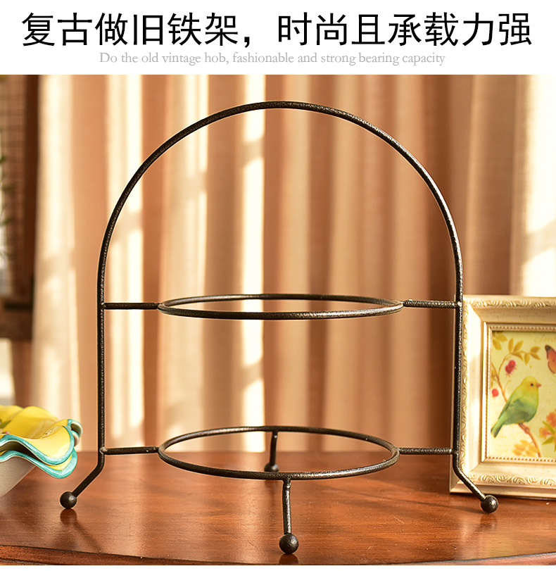 American ceramic double fruit bowl place to live in the new Chinese style restoring ancient ways is the sitting room tea table dry fruit tray 'lads' Mags' including nuts, tea tray