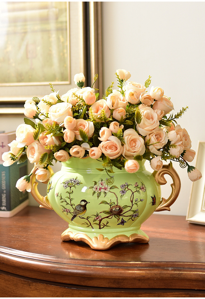 American ceramic restoring ancient ways furnishing articles household act the role ofing is tasted European big sitting room porch dried flower vase table flower decoration