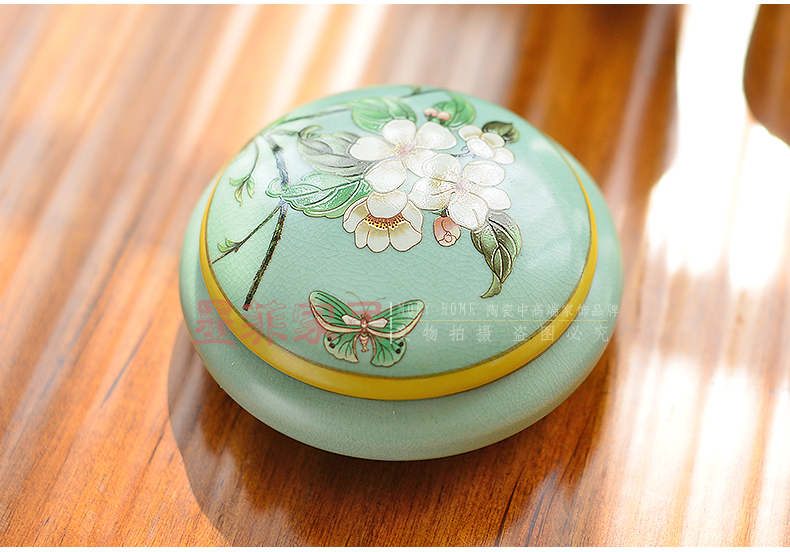 New Chinese style creative furnishing articles ceramic store content box jewelry box American country sitting room bedroom soft adornment ornament