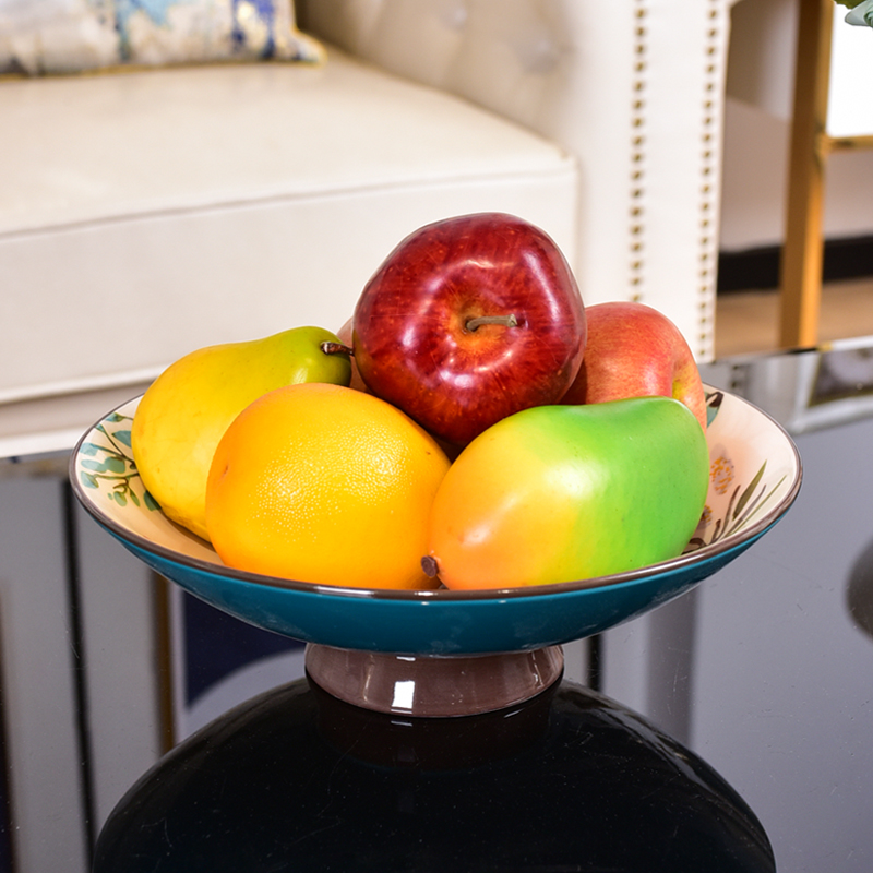Hand - made of rural ceramic compote home snacks melon seeds large fruit bowl dish day pattern sitting room tea table furnishing articles