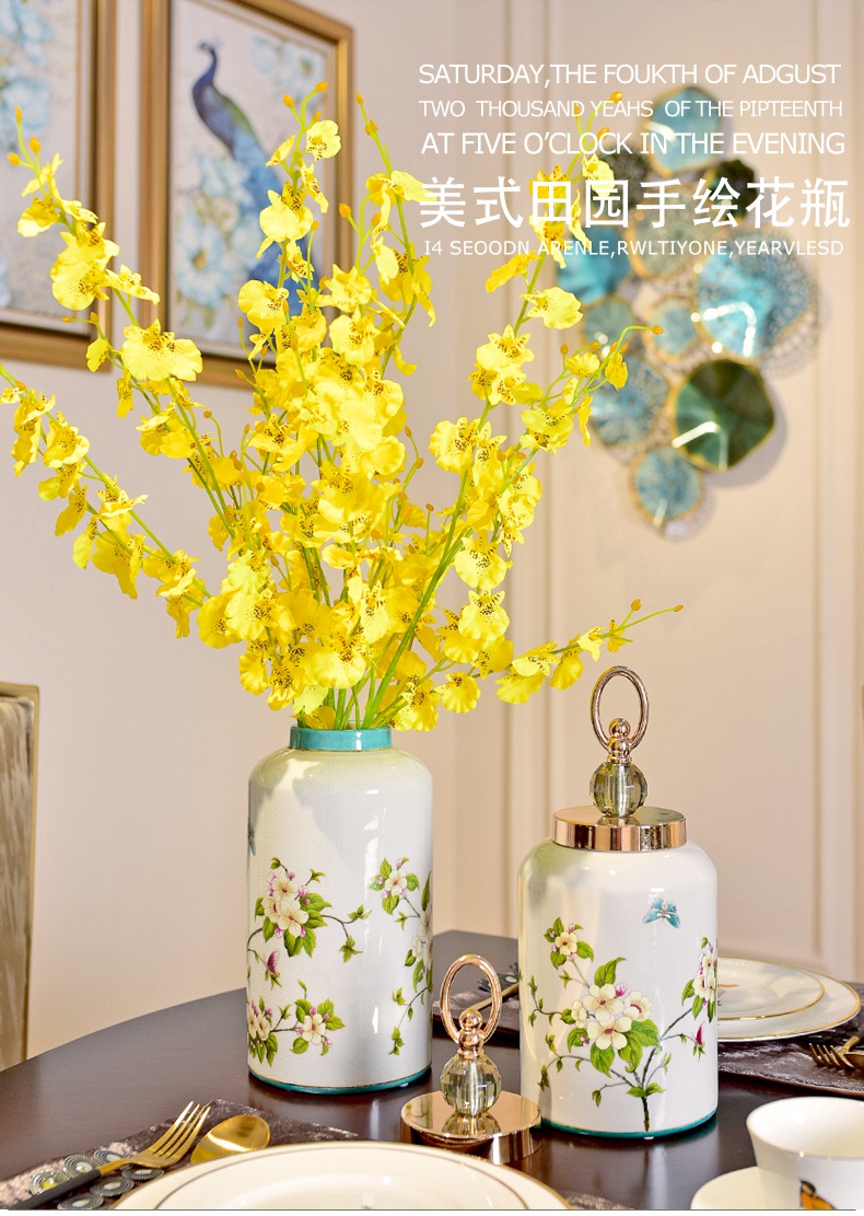 American light key-2 luxury furnishing articles of pottery and porcelain vase household act the role ofing is tasted the sitting room porch of new Chinese style household receive tank decoration decoration