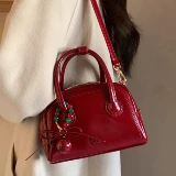 Элитная подушка, красная портативная сумка через плечо, из натуральной кожи