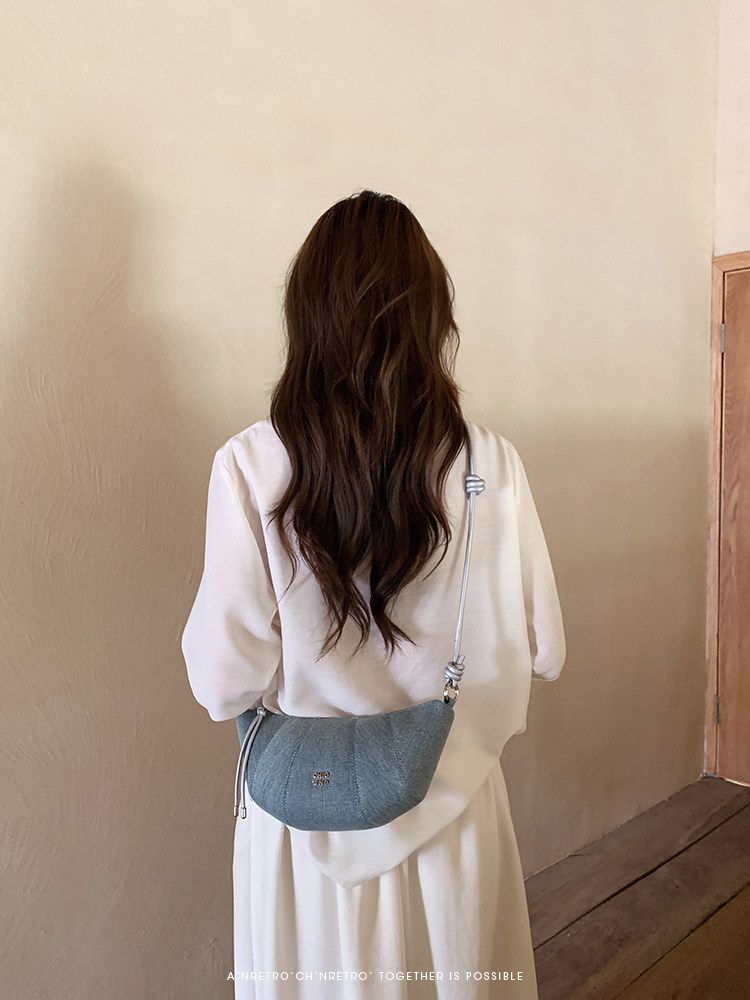 NANFENG CHIO2ND ZURICH CORND полумесяц пакет оригинал меньшинство джинсы синего плечо сумка женщина коровий рог пакет chio’2nd 