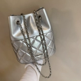 Летняя серебряная сумка через плечо, цепь, коллекция 2023, на цепочке