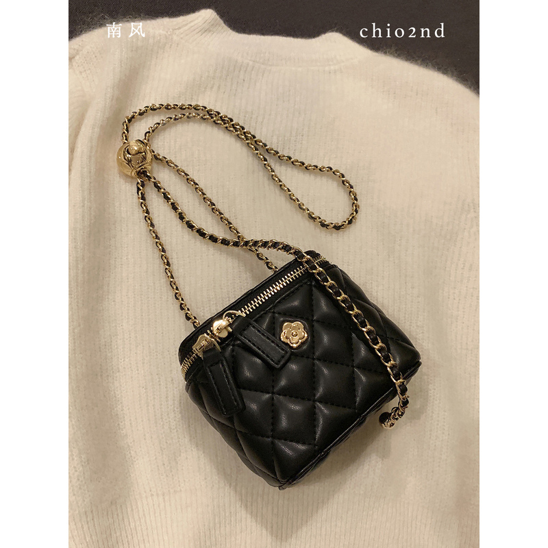 Nanfeng Shop Secret Garden Camellia Diamond Chain Box Small Bag Women's Winter Mini Shoulder Crossbody Bag