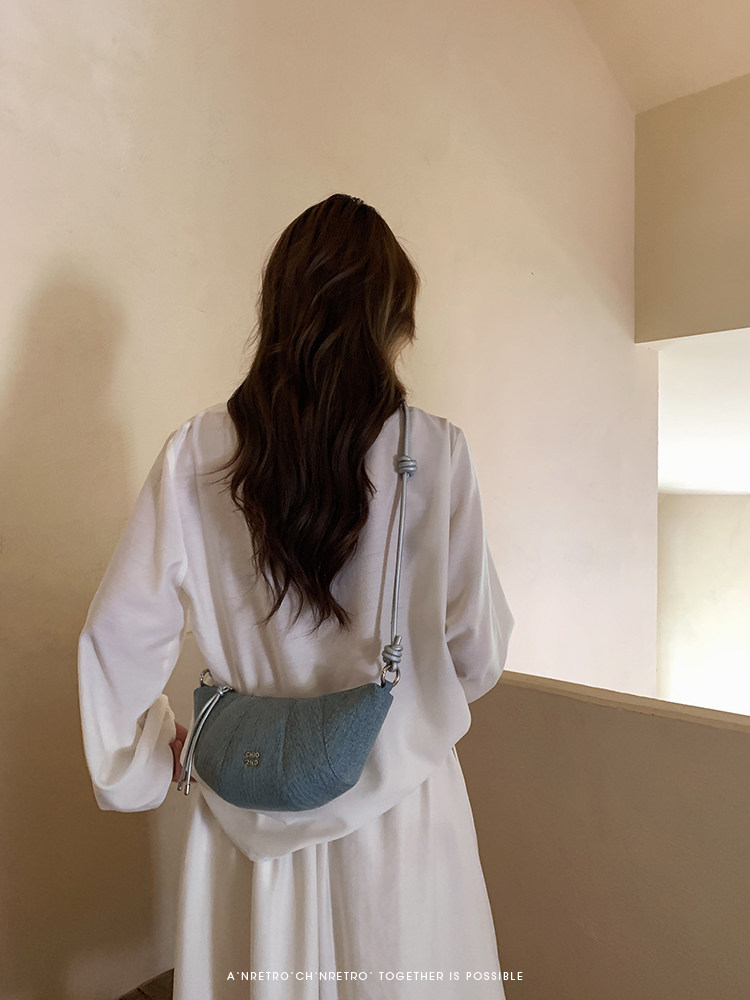 NANFENG CHIO2ND ZURICH CORND полумесяц пакет оригинал меньшинство джинсы синего плечо сумка женщина коровий рог пакет chio’2nd 