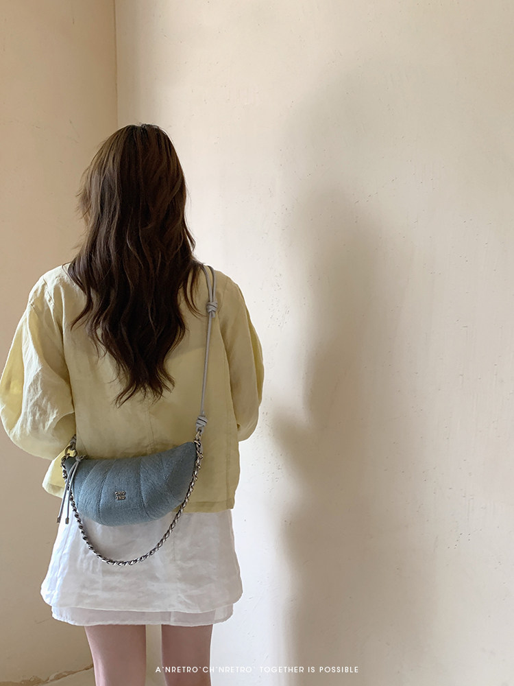 NANFENG CHIO2ND ZURICH CORND полумесяц пакет оригинал меньшинство джинсы синего плечо сумка женщина коровий рог пакет chio’2nd 