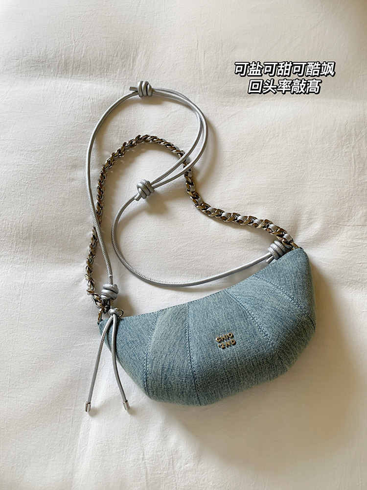 NANFENG CHIO2ND ZURICH CORND полумесяц пакет оригинал меньшинство джинсы синего плечо сумка женщина коровий рог пакет chio’2nd 