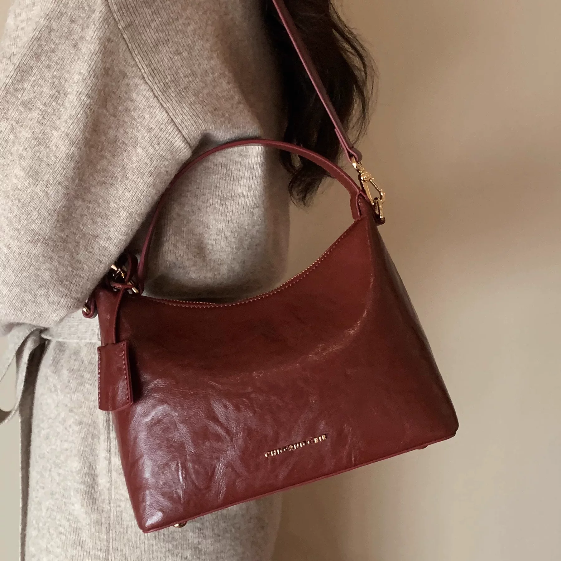 Nanfeng Chio2nd Ceir серия первоклассной натуральной кожи Mara Garden Cowhide Tote Bag Женская сумка через плечо