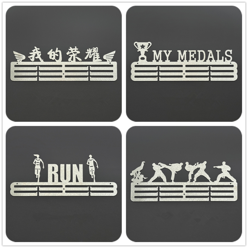 Stainless Steel Medal Rack Marathon Medal Display Rack Wall-Mounted No-Drill Basketball Football Running Sports