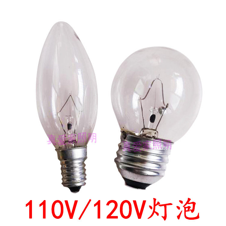 110V Bulb Incandescent Bulb E12 E12 E14 E26 E26 120V 25W 40W 40W-Shaped Spherical Bulb